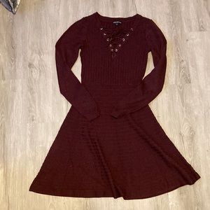 Maroon thigh length dress